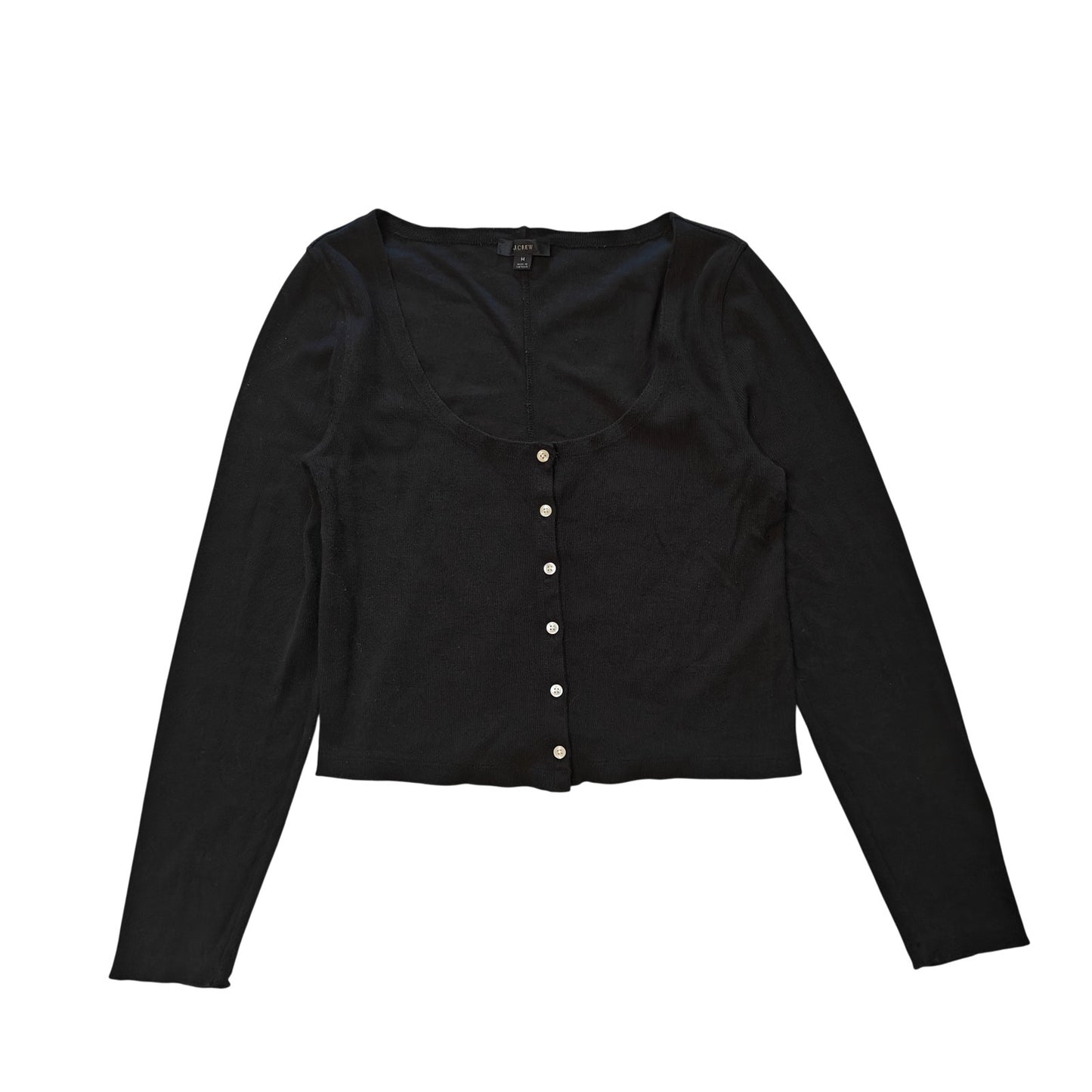 Black Button Front Cardigan Sweater
