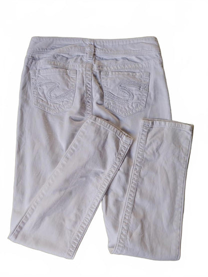 Suki Skinny Jeans in White Size 28x31