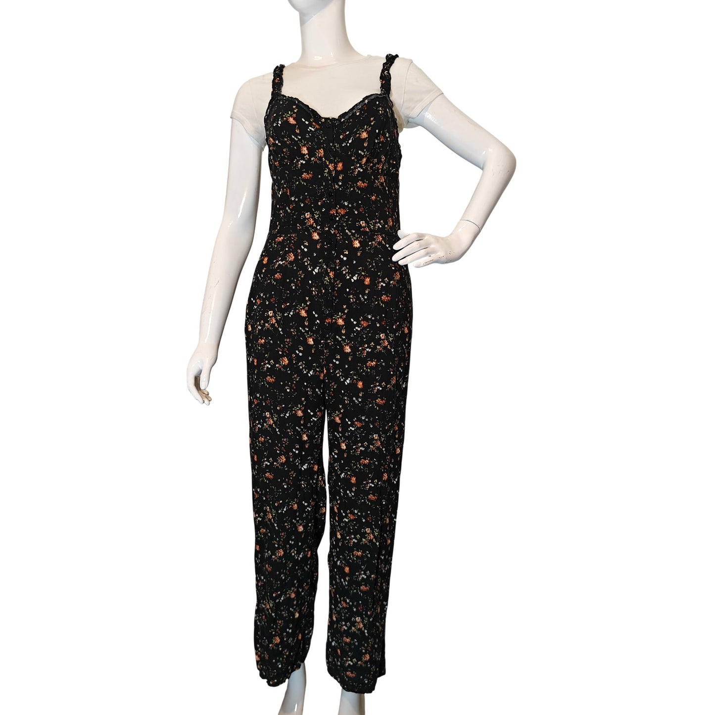 Black Floral Jumpsuit