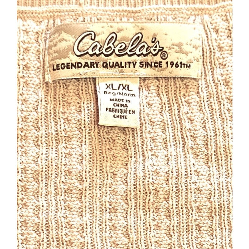 Cream Cable Knit V-Neck Sweater