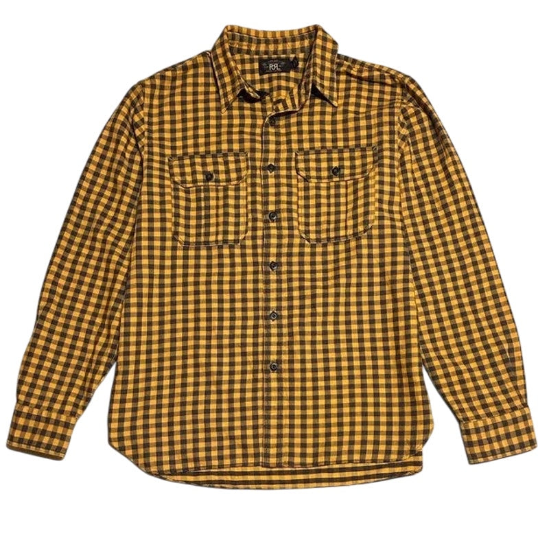 Yellow and Black Gingham Button Down Shirt