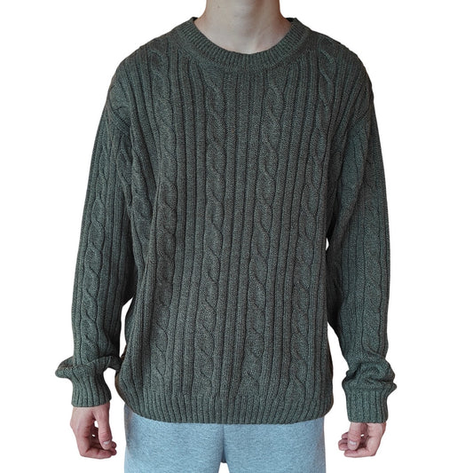 Olive Green Cable Knit Sweater