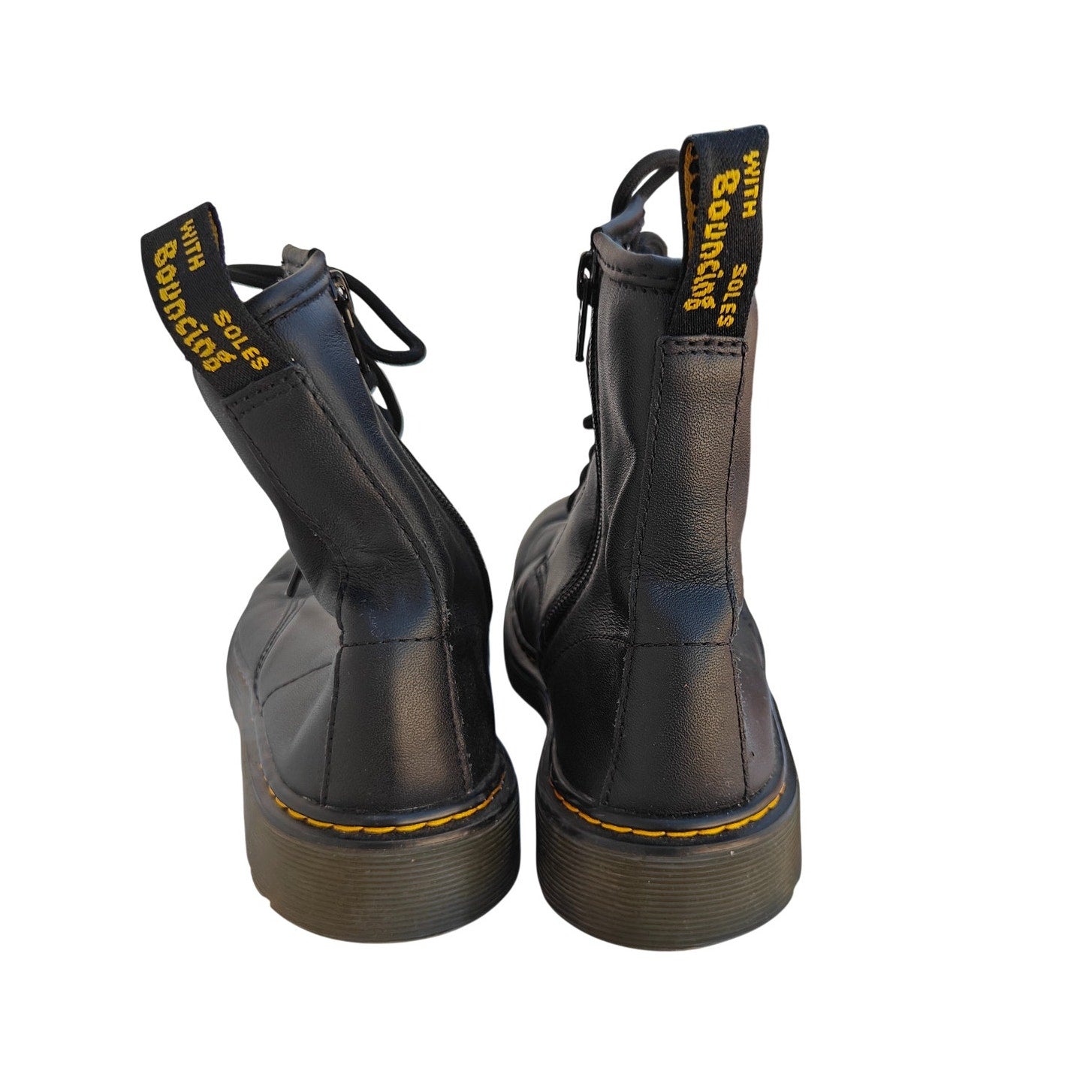 1460 Y Black Leather 8 Eye Boots