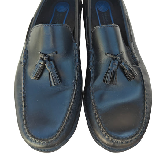Black Leather Tassel Loafers