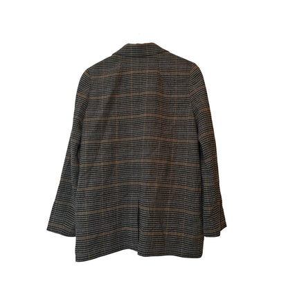 Plaid Wool Blend Blazer
