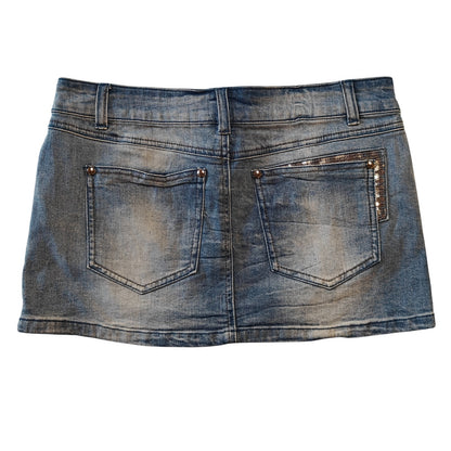 Denim Dark Wash Mini Skirt