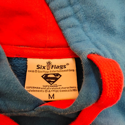 Red & Blue Superman Colorblock Hoodie