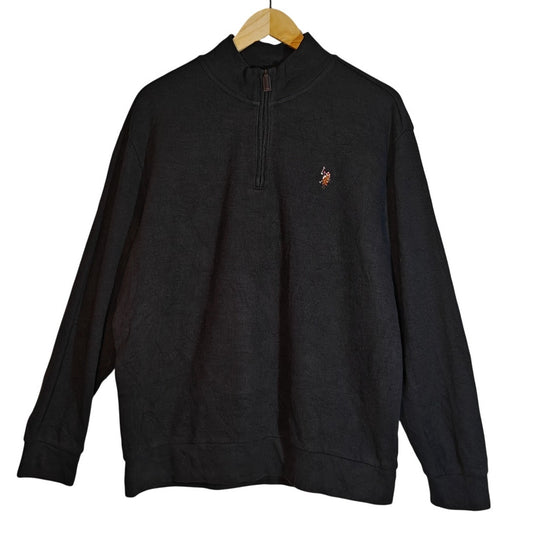 Gray Quarter Zip Pullover Sweatshirt