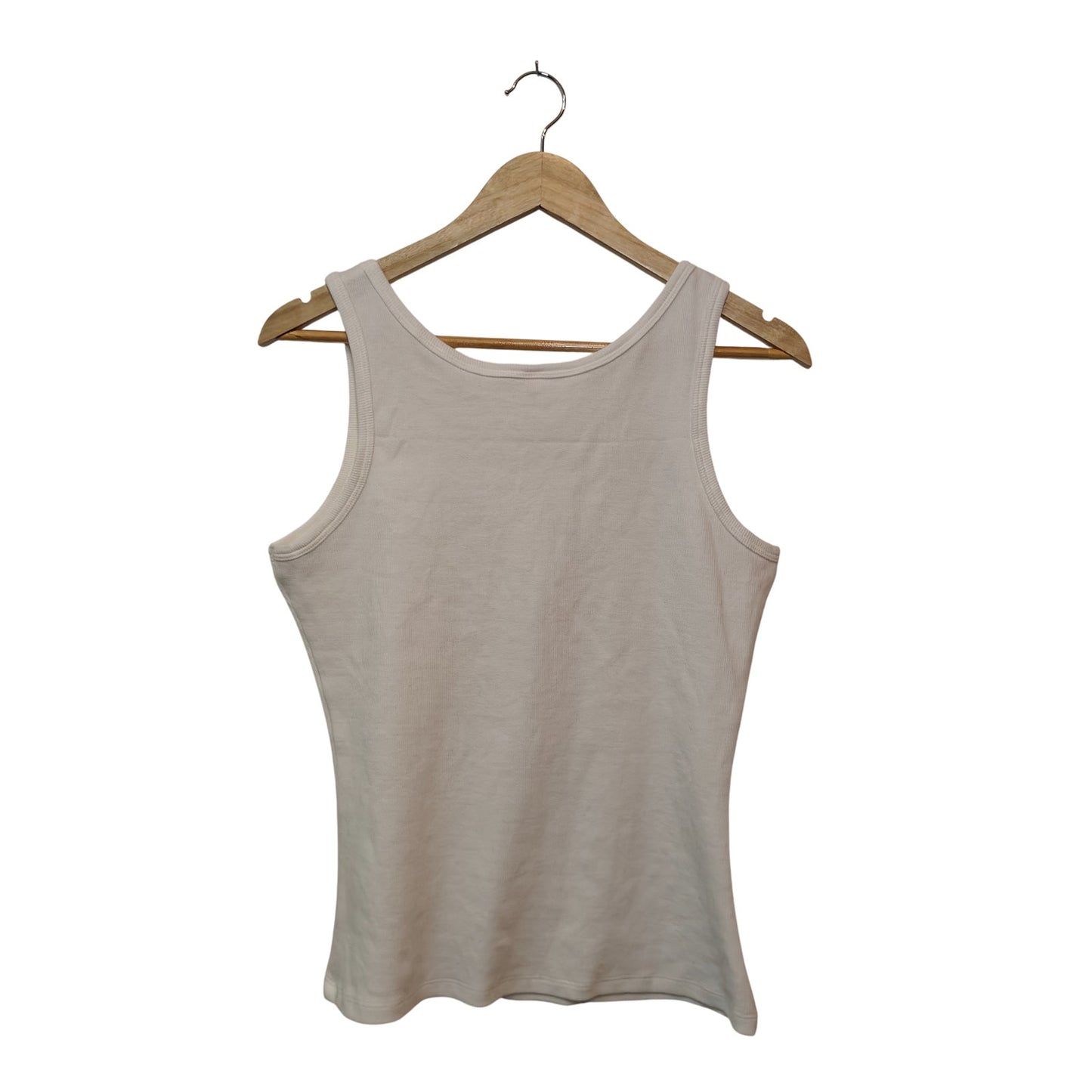White Ribbed Dragonfly Tank Top