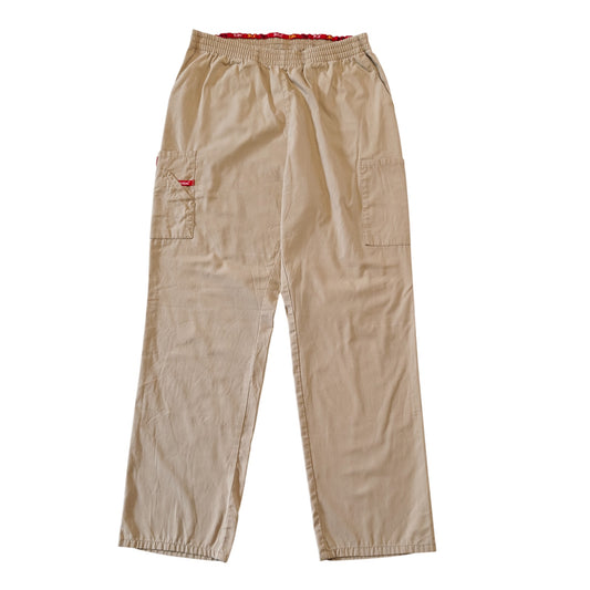 Khaki Elastic Waist Work Pants