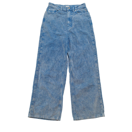 Blue Corduroy Wide Leg Pants