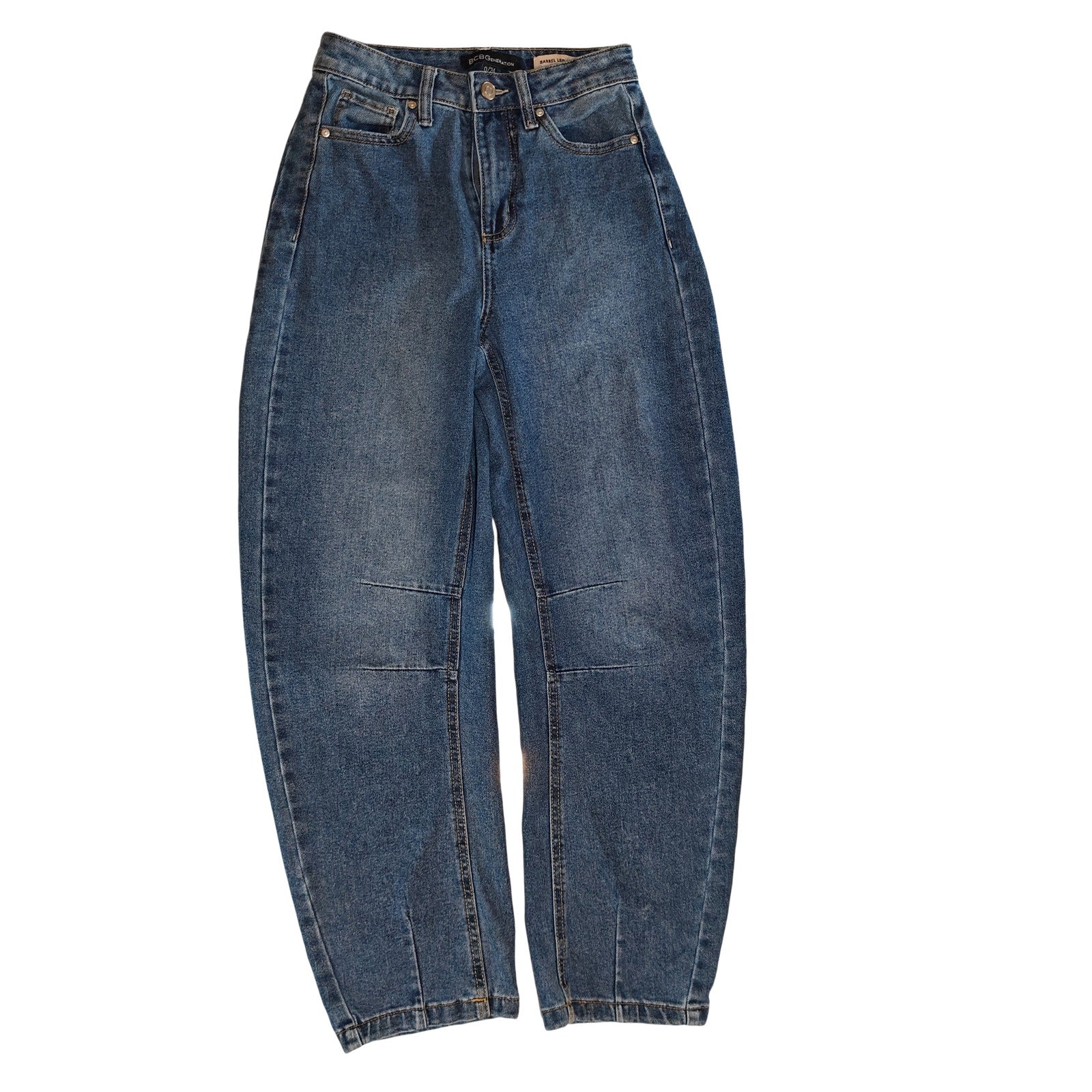 Barrel Leg High Rise Jeans