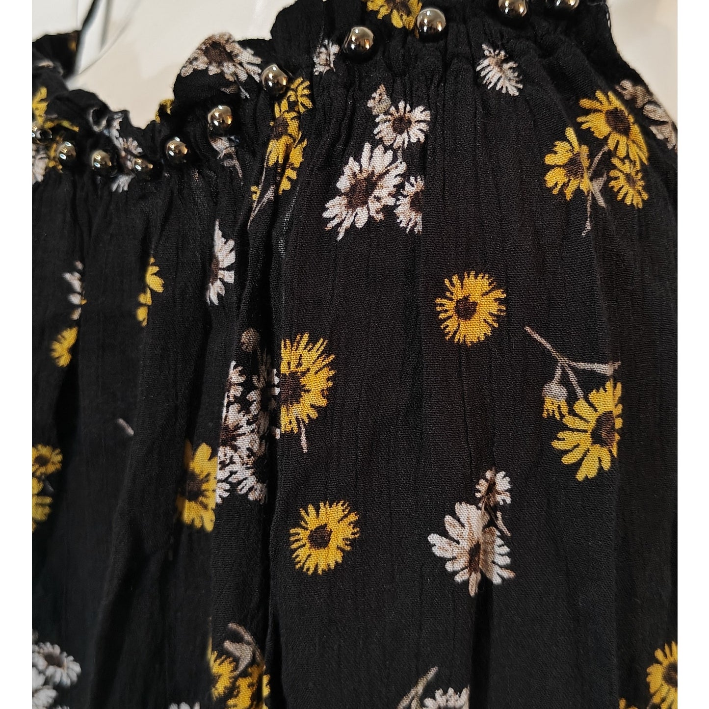 Black Floral Tank Top