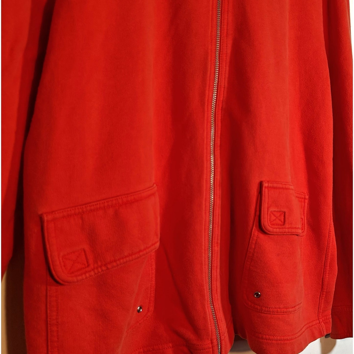 Red Full Zip Hoodie Jacket