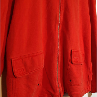 Red Full Zip Hoodie Jacket