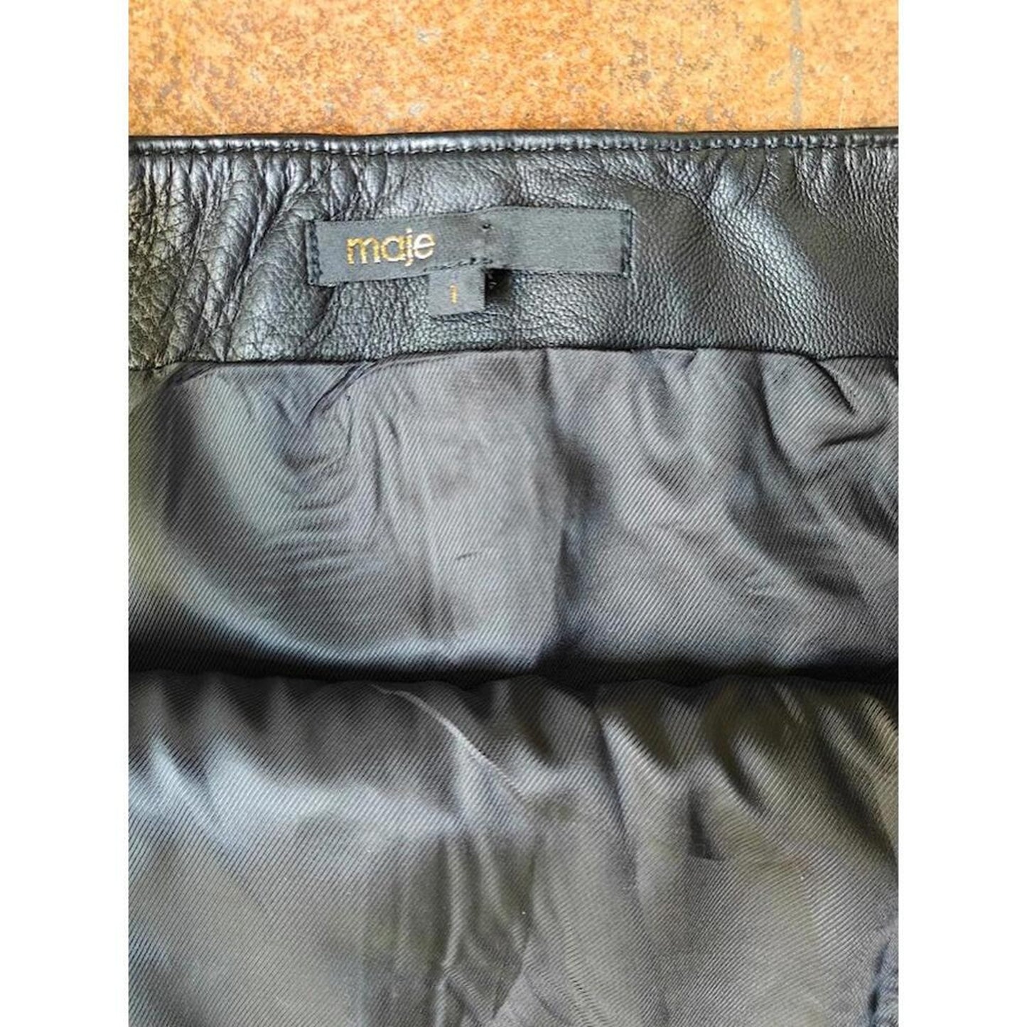Black Leather Dress with Front Pockets