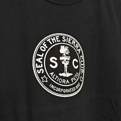 Black Graphic Tee with Sierra Club Logo