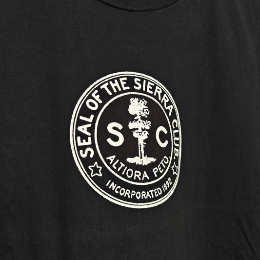 Black Graphic Tee with Sierra Club Logo