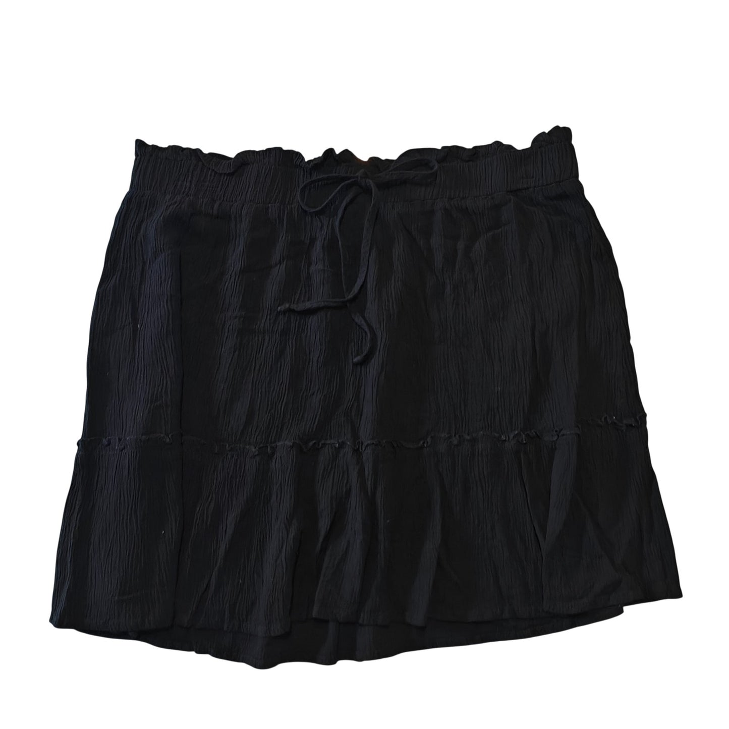Black Tiered Mini Skirt
