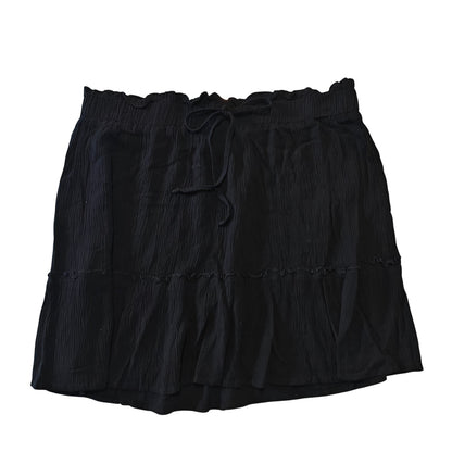 Black Tiered Mini Skirt