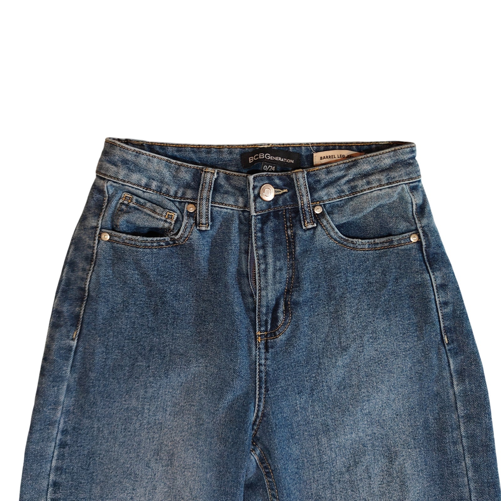 Barrel Leg High Rise Jeans