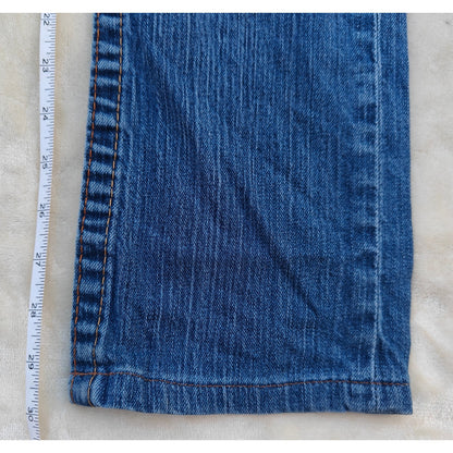 Mid Rise Straight Leg Medium Wash Jeans