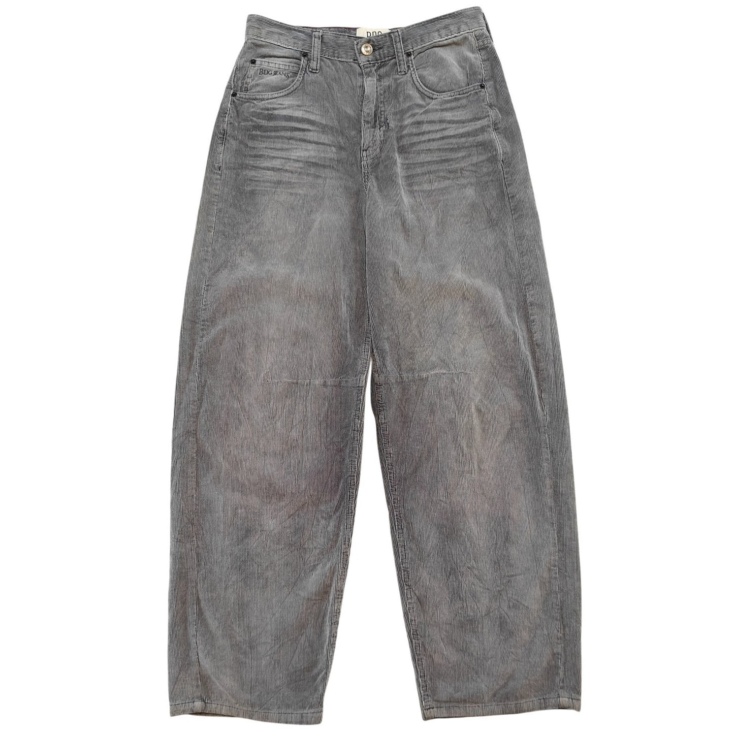 Gray Corduroy Wide Leg Pants