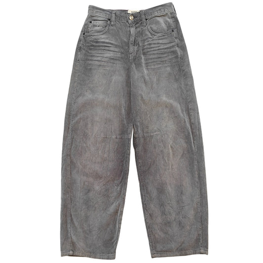 Gray Corduroy Wide Leg Pants