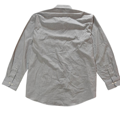 Cardinal Embroidered Striped Button Up Shirt