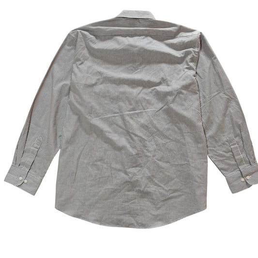 Cardinal Embroidered Striped Button Up Shirt