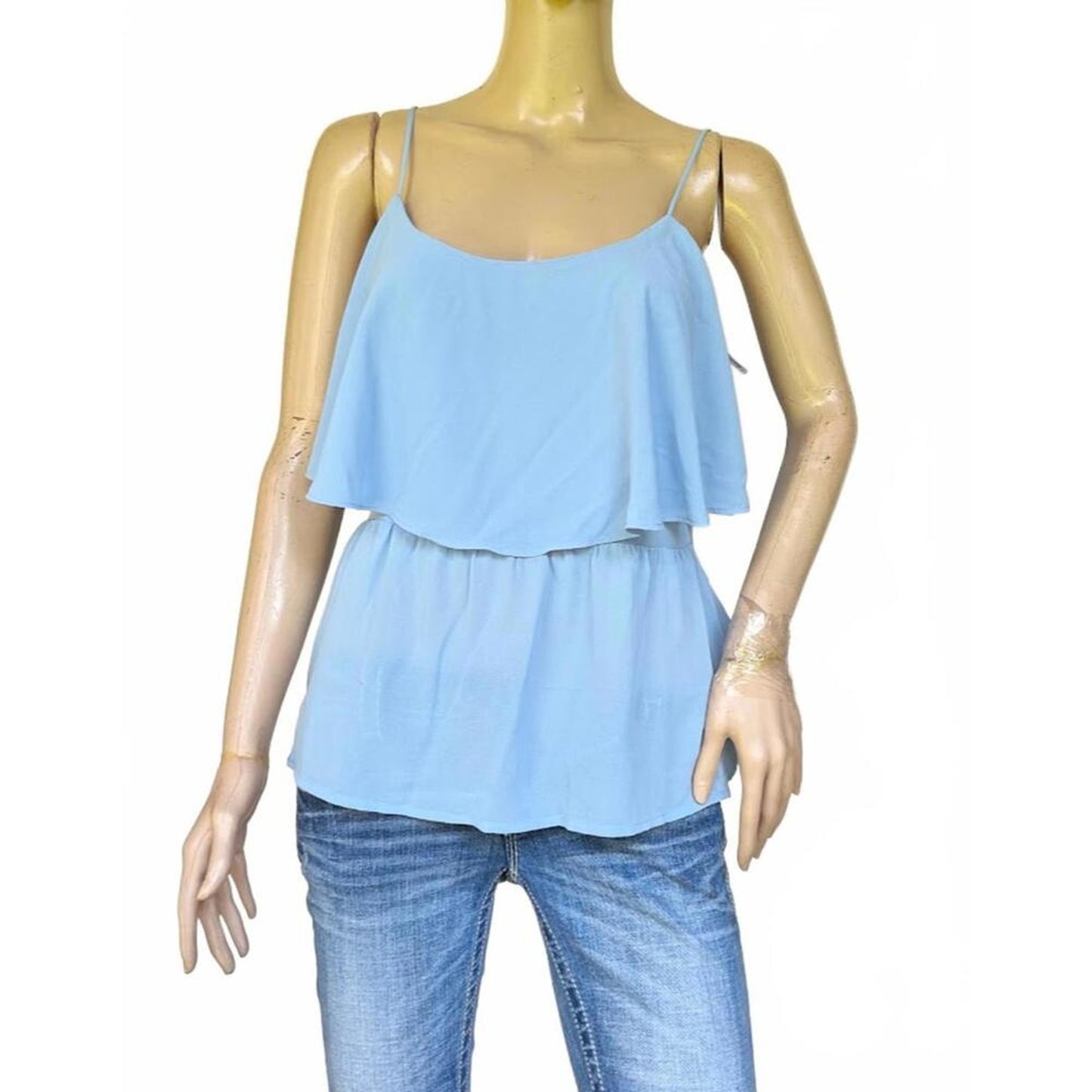 Blue Layered Cami Tank Top