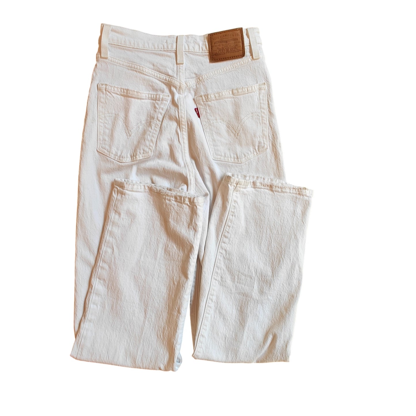 Ribcage Straight Ankle White Jeans