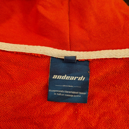 Orange Graphic Oversized Hoodie