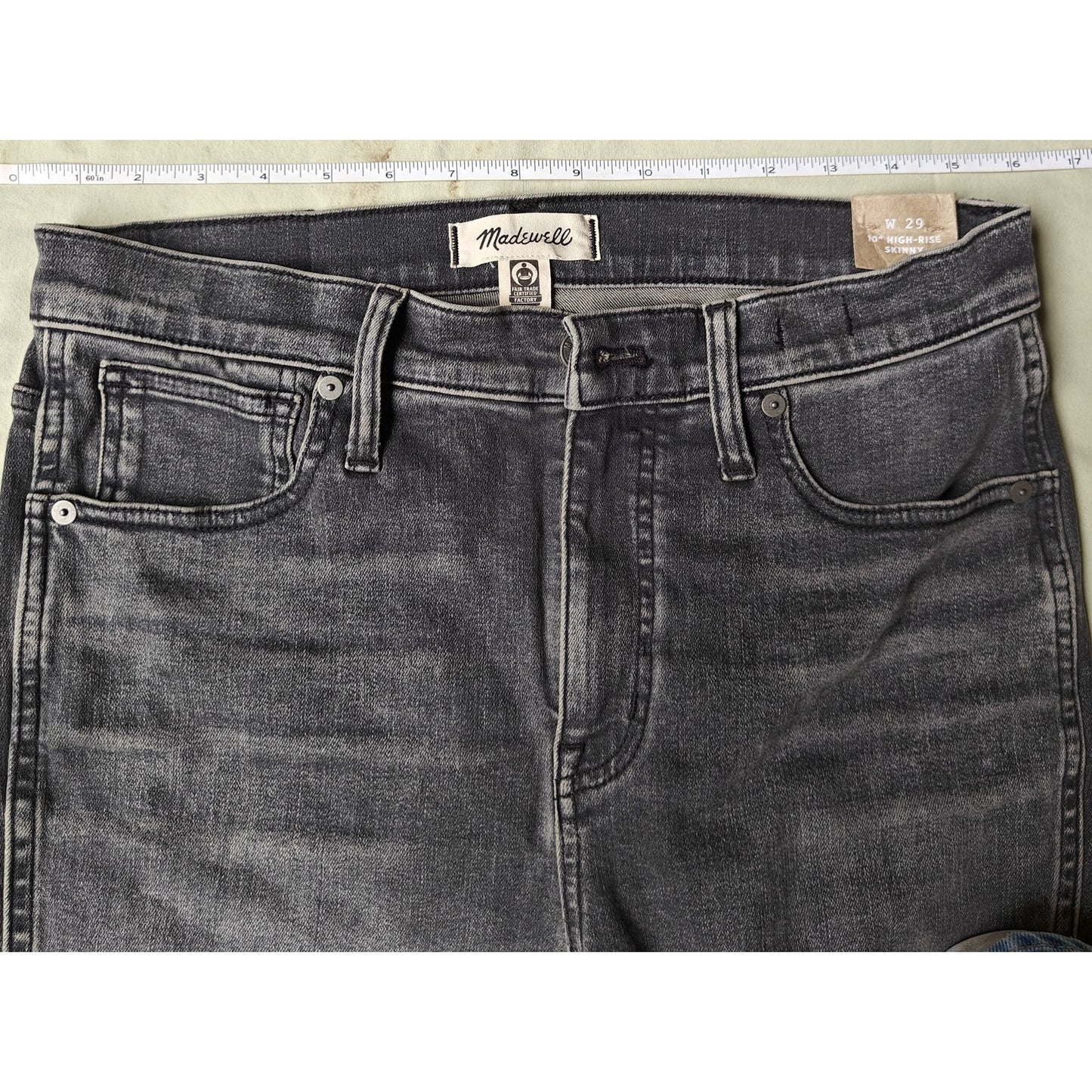 Washed Black High-Rise Skinny Jeans