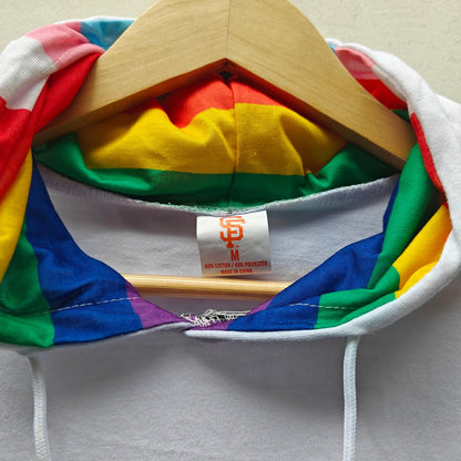 SF Giants Pride Rainbow Hooded Long Sleeve Tee