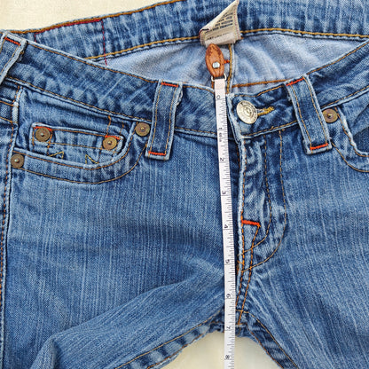 Mid Rise Straight Leg Medium Wash Jeans