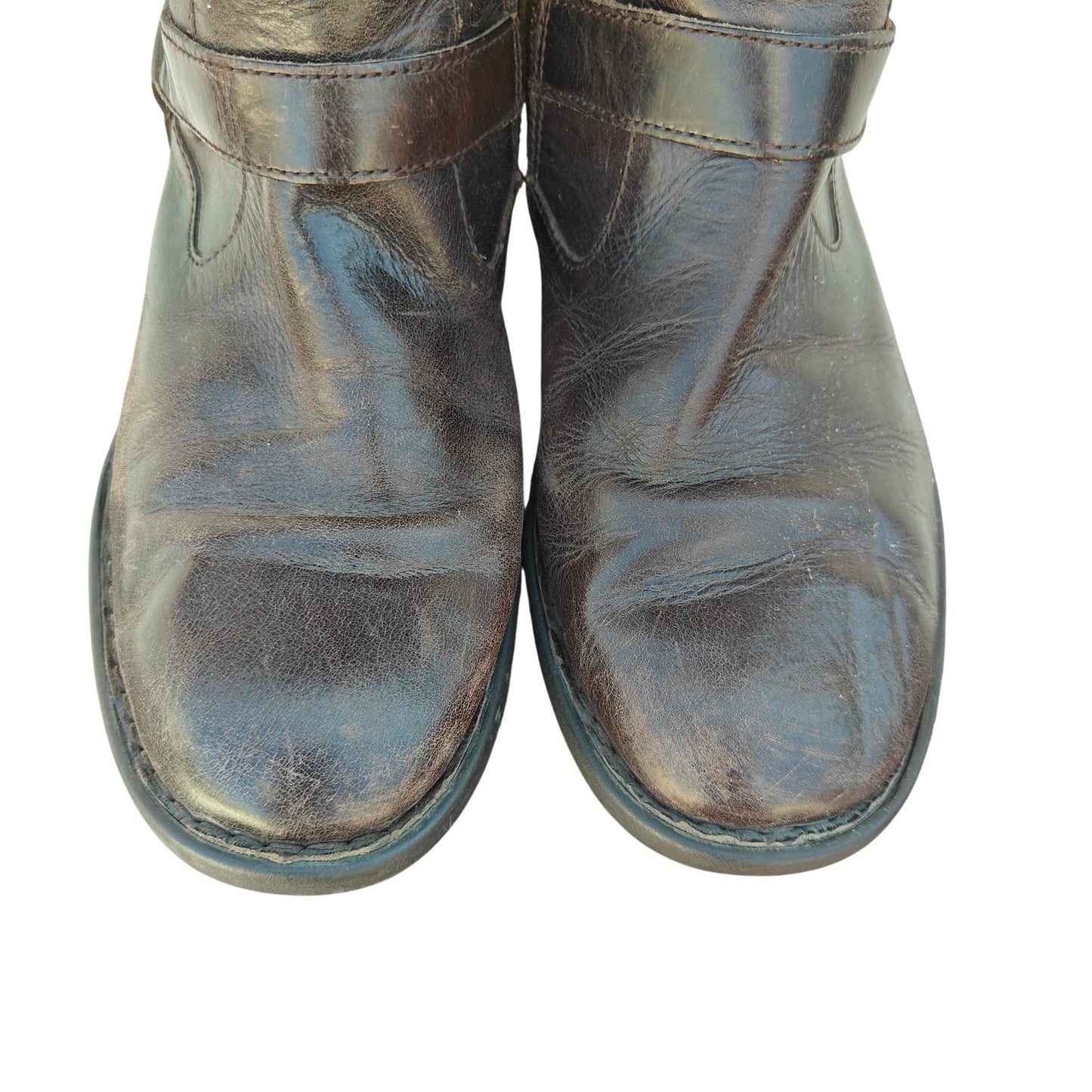 Brown Leather Tall Riding Boots