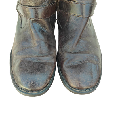 Brown Leather Tall Riding Boots
