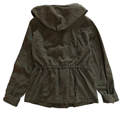 Olive Green Hooded Utility Jacket