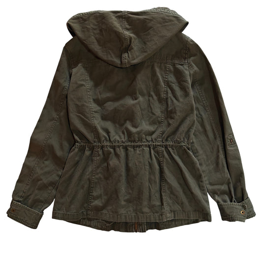 Olive Green Hooded Utility Jacket
