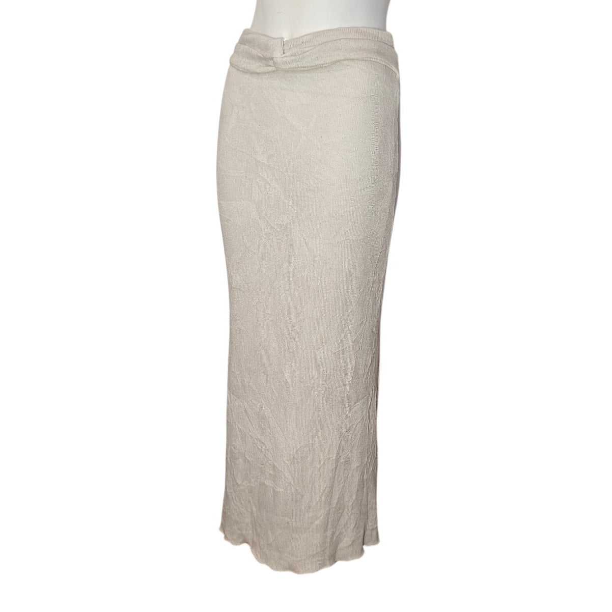 Cream Knit Maxi Skirt