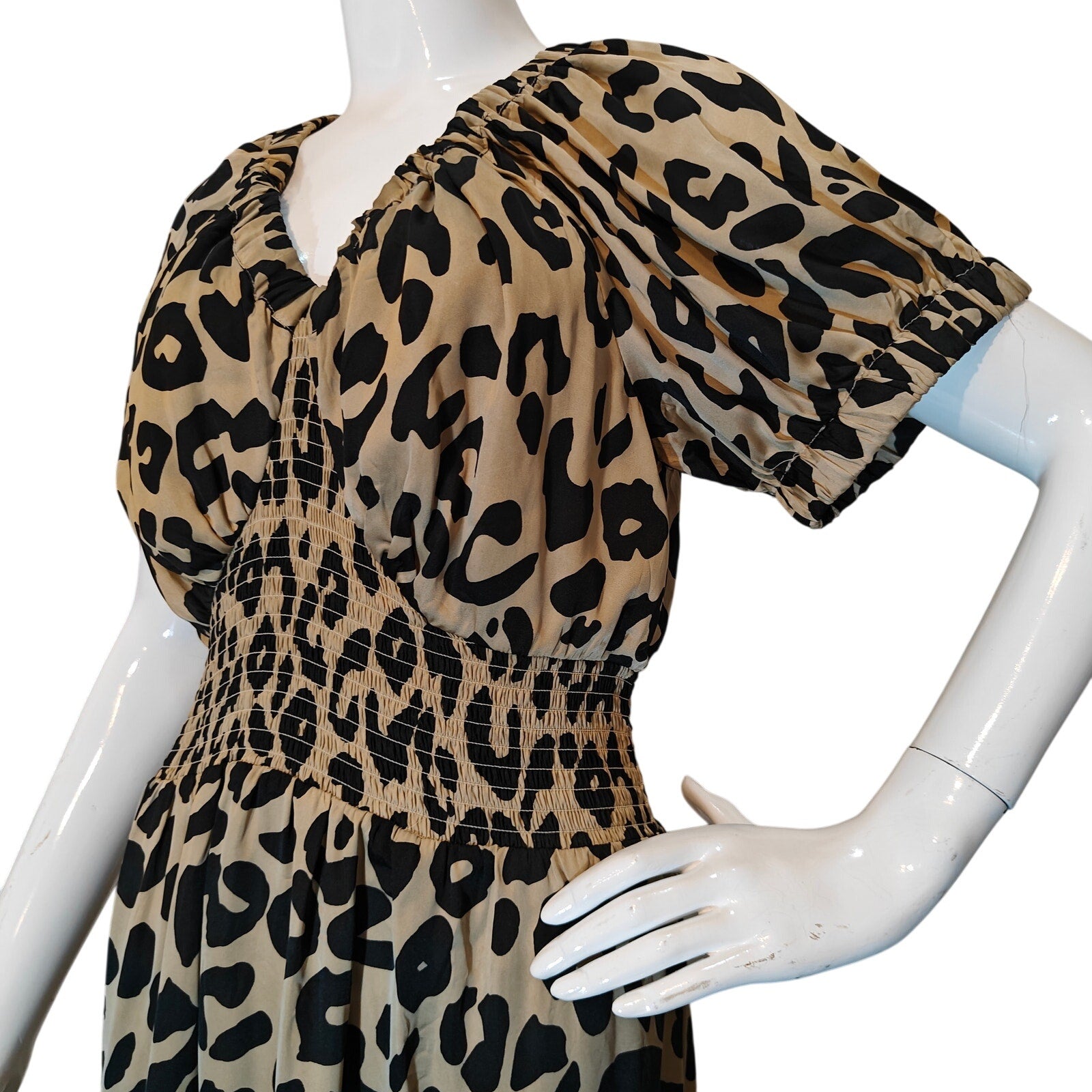 Leopard Print Midi Dress