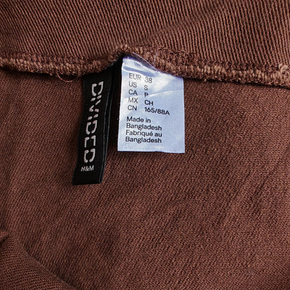 Brown Denim Bodycon Mini Dress