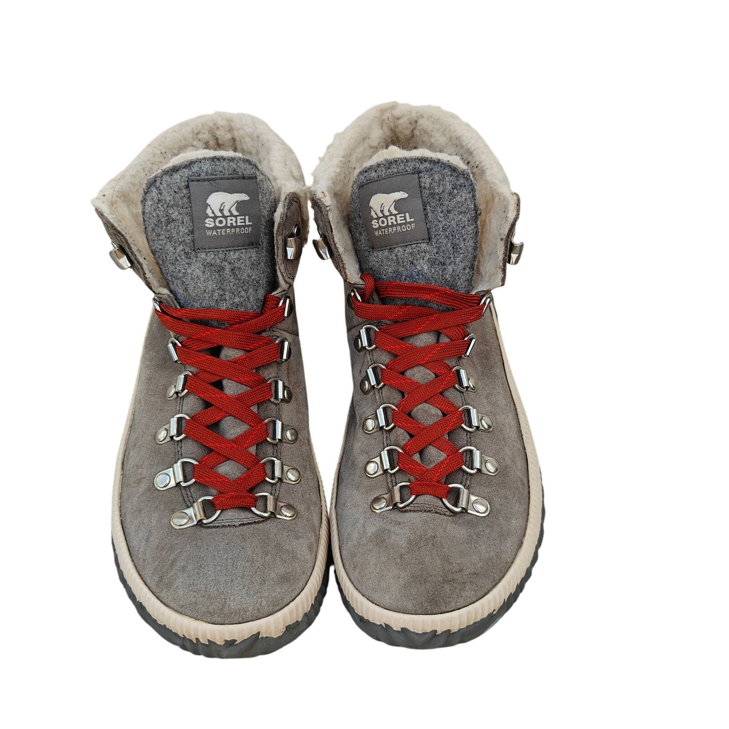 Gray Out ’N About Conquest Waterproof Suede Shearling Boots