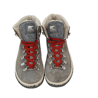 Gray Out ’N About Conquest Waterproof Suede Shearling Boots