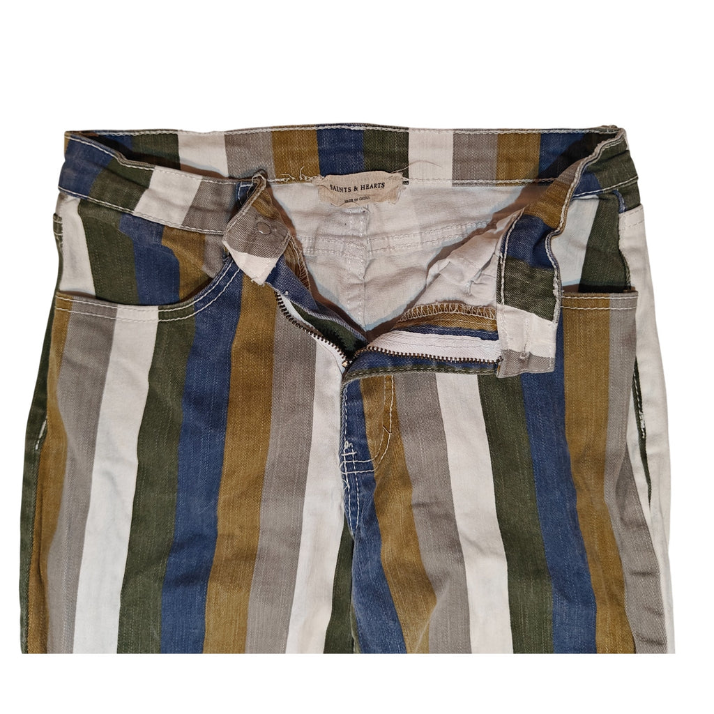 Striped Bell Bottom Jeans