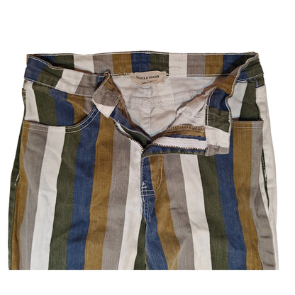 Striped Bell Bottom Jeans