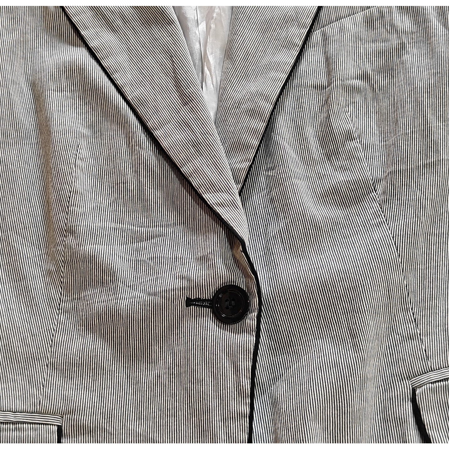 Pinstripe Black and White Blazer