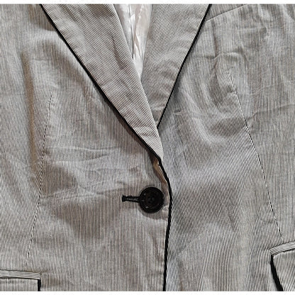 Pinstripe Black and White Blazer