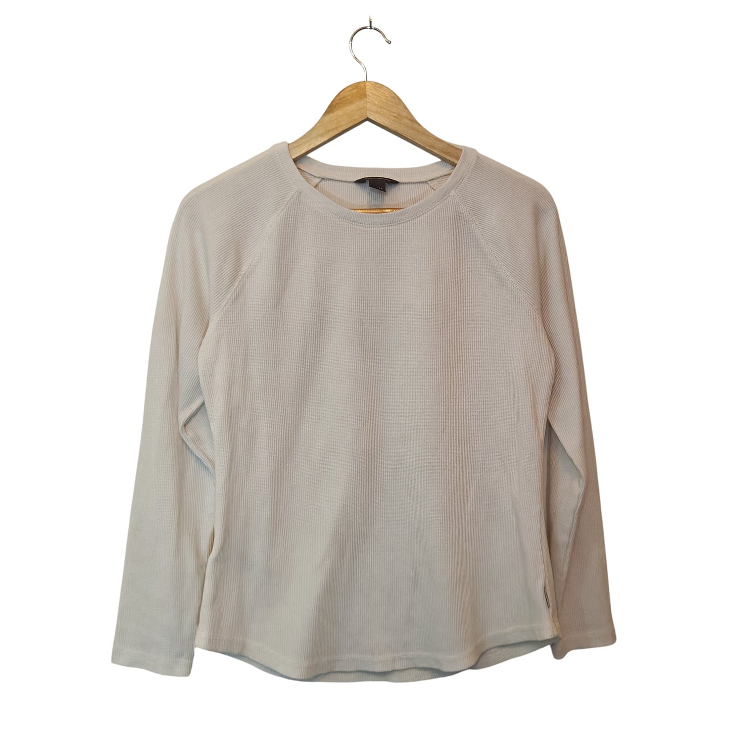 Cream Waffle Knit Thermal Top